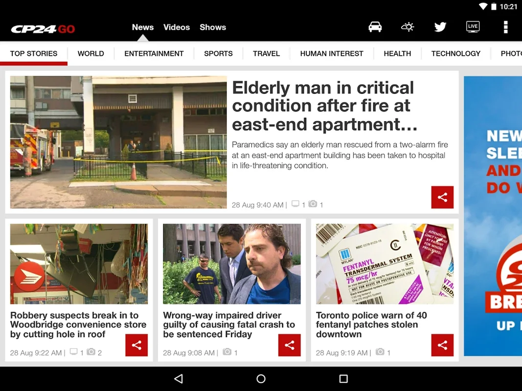 CP24 GO for Android: Toronto Updates at Your Fingertips