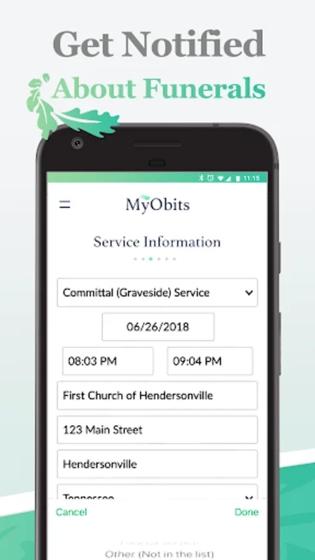 MyObits - Obituary, Memorial, for Android - Affordable Funeral Planning App