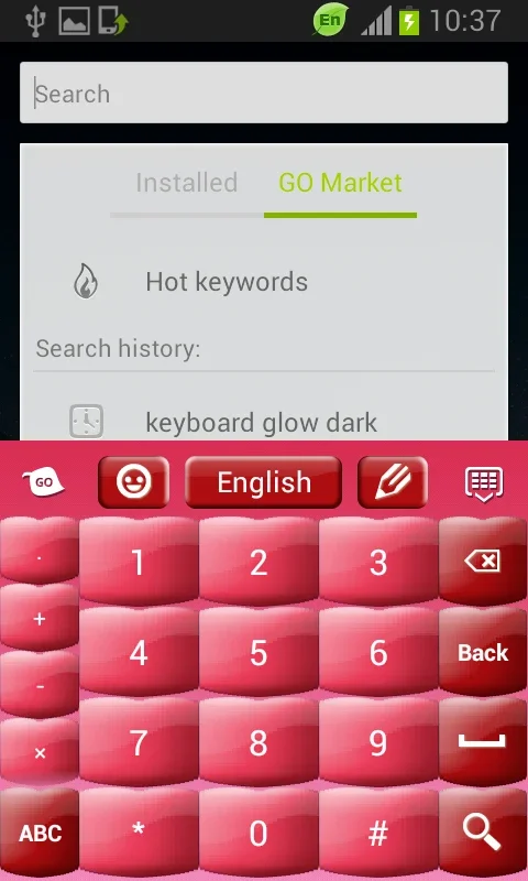 Pink Keyboard Hearts Glow for Android - Stylish Typing Interface