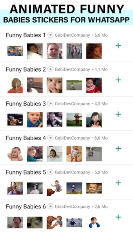 Animated baby WhatsApp Sticker for Android - Enhance Chats