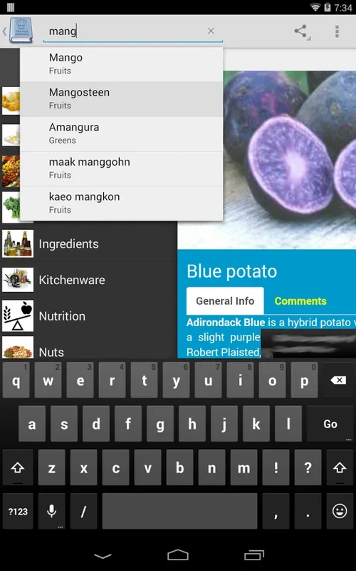 Food Dictionary for Android: Explore Food Insights