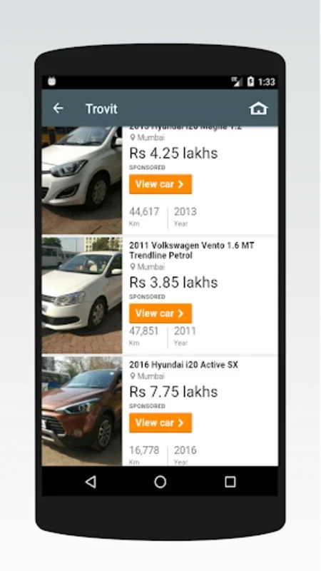 Used Cars in Mumbai for Android - Find Your Ideal Car