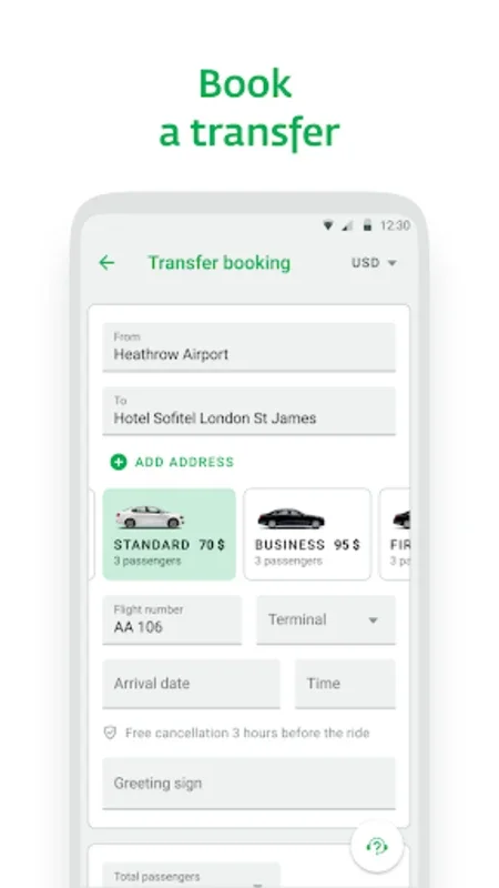 i’way assist for Android - Streamlining Airport Transfers