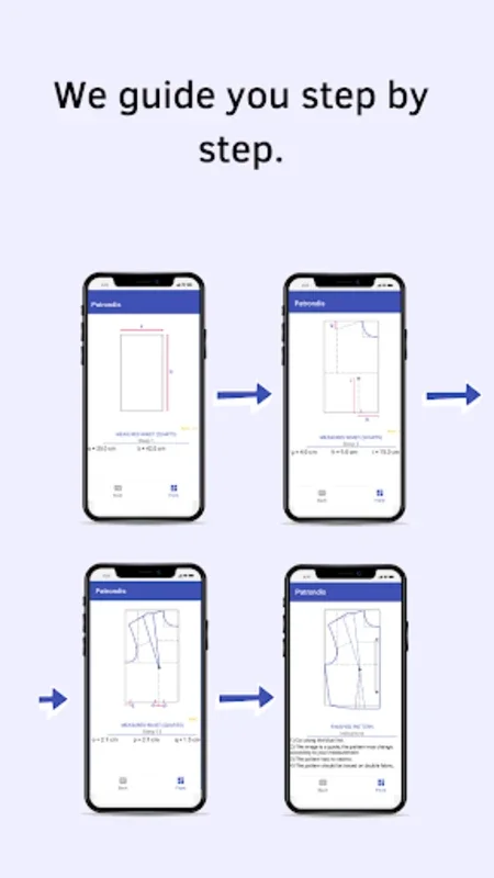 Patrondis - Pattern Making for Android: Custom Clothing App