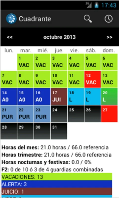 Cuadrante for Android: Streamlining Civil Guard Schedules