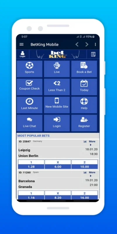 Betking Mobile for Android - Exciting Betting Experience