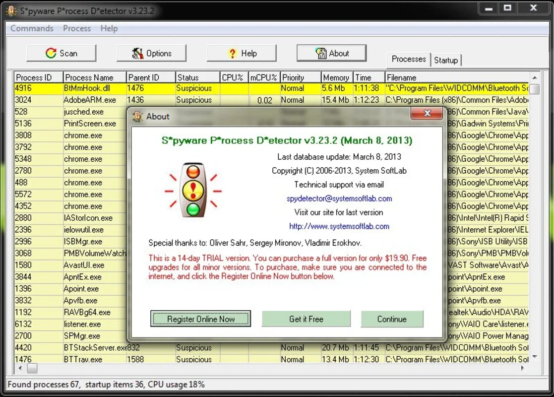 Spyware Process Detector for Windows - Protect Your System