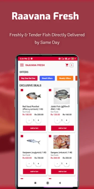 Raavana Fresh for Android - Hassle - Free Premium Food Delivery