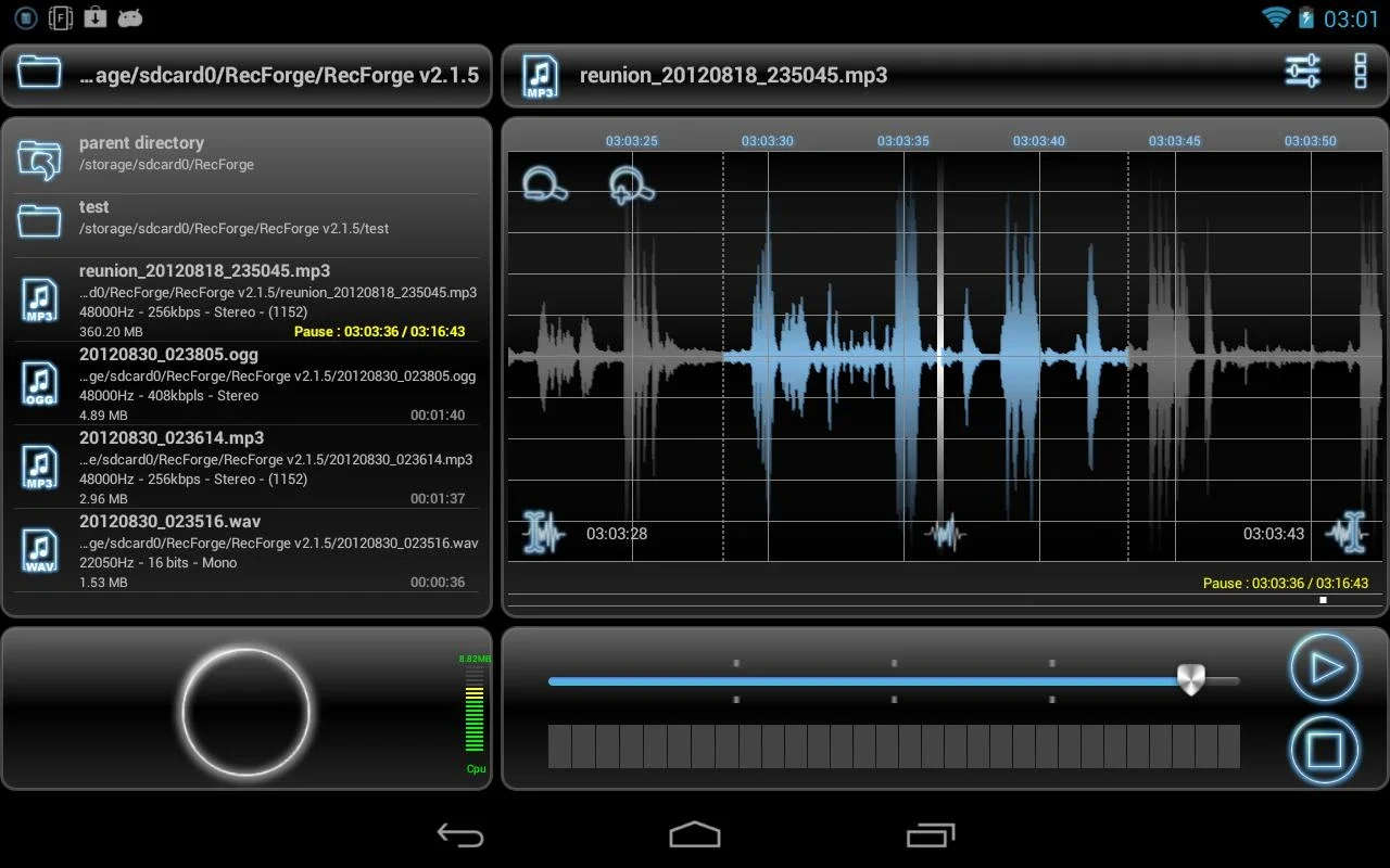 RecForge Lite for Android: Versatile Audio Recording