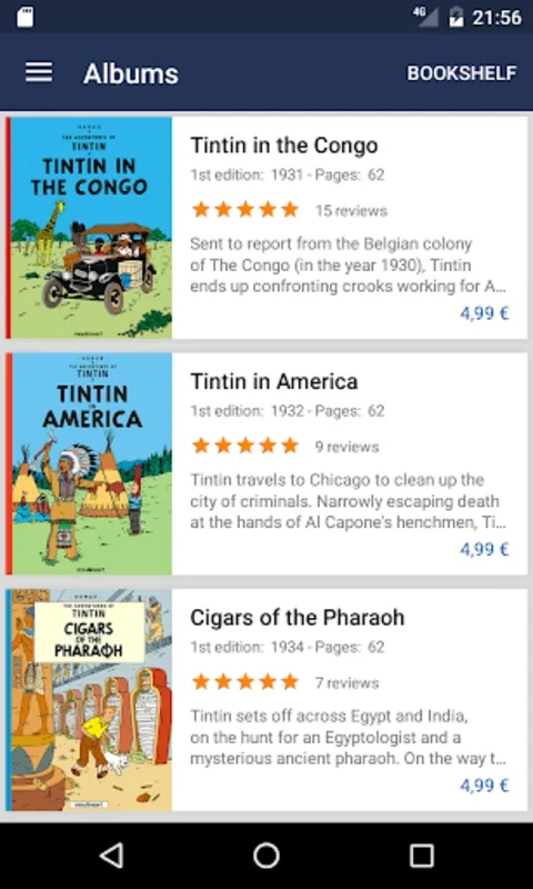 The Adventures of Tintin for Android - Immerse in Digital Tintin Stories