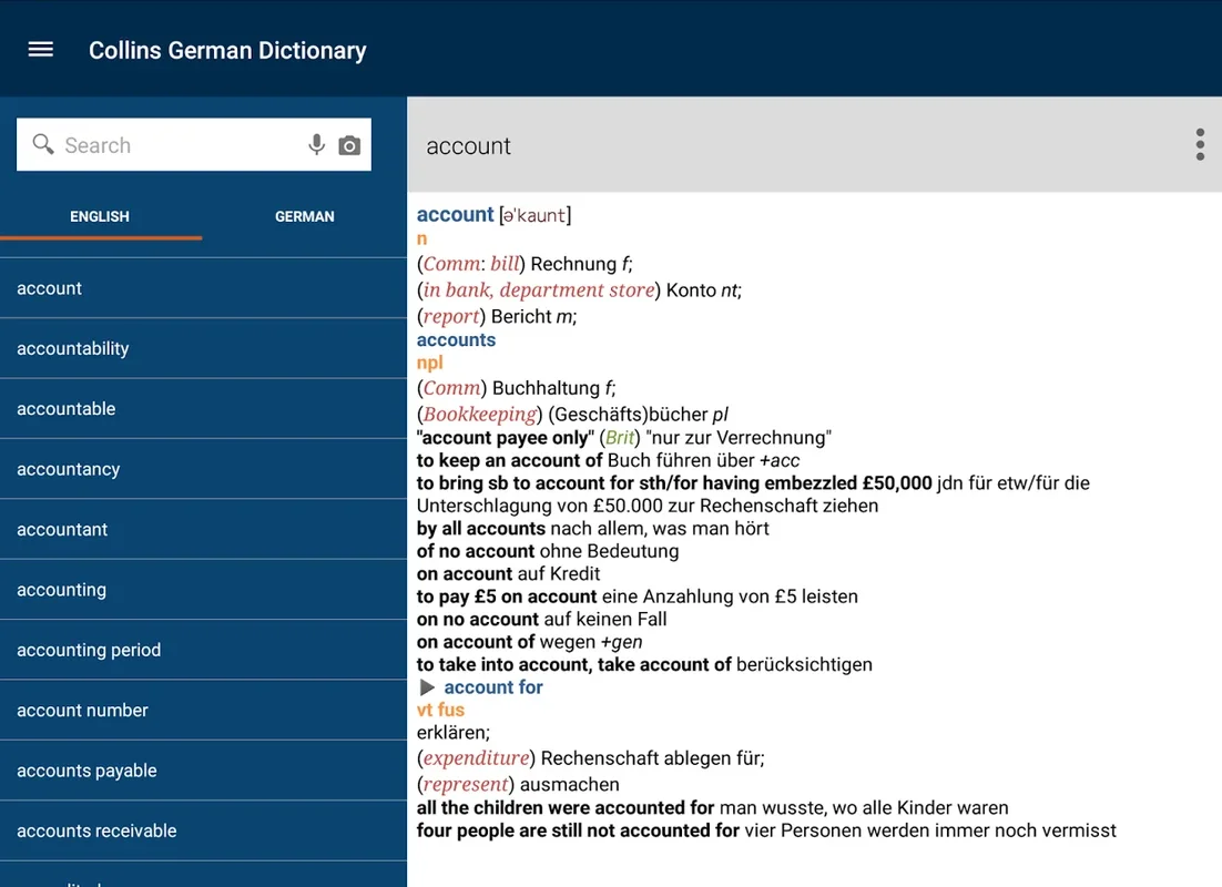 Collins German Dictionary for Android - Enhance Your Language Skills