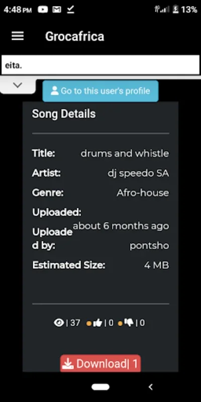 Grocafrica for Android - Share and Discover Music