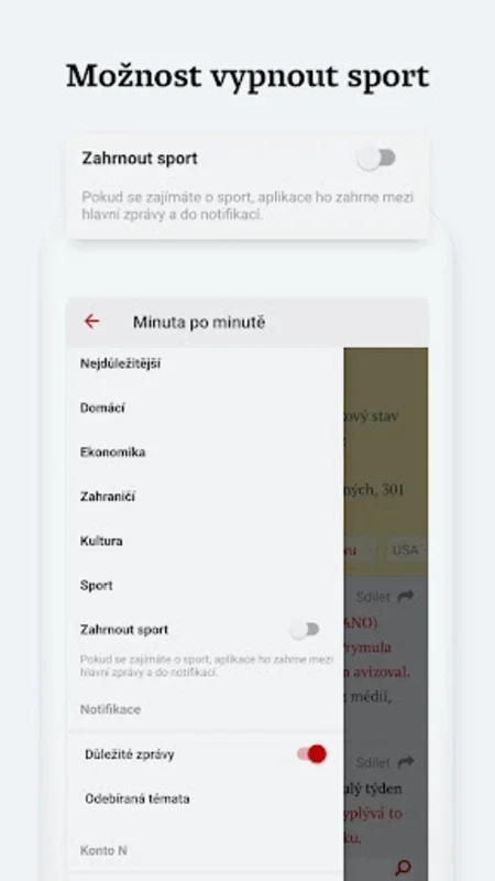 Minuta N for Android - Customizable News App