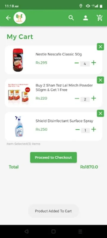 QNE - Online Grocery Shopping for Android - Download Now