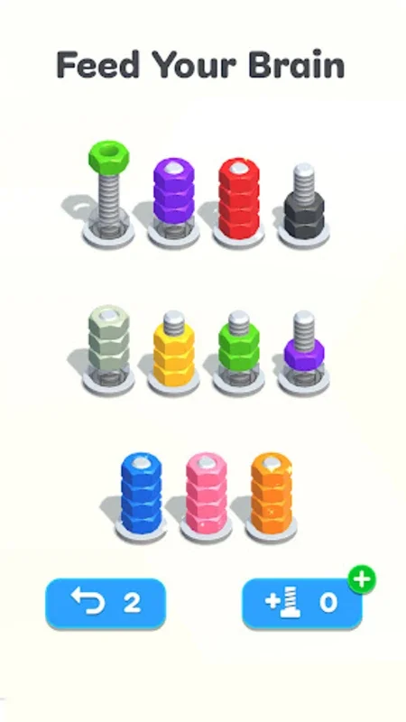 Nuts & Bolts, Color Screw Sort for Android - Enhance Sorting Skills