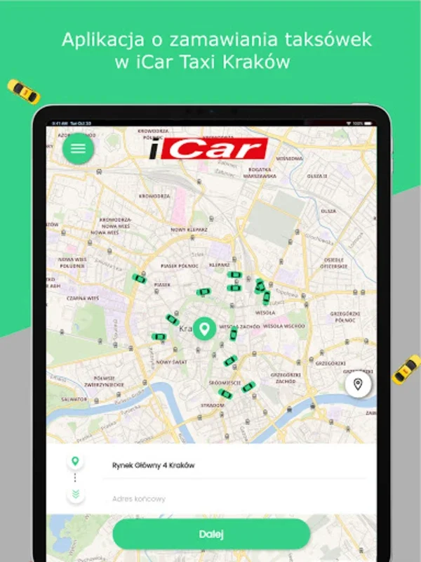 iCAR TAXI Kraków 12 653 5555 for Android: Simplify Taxi Booking