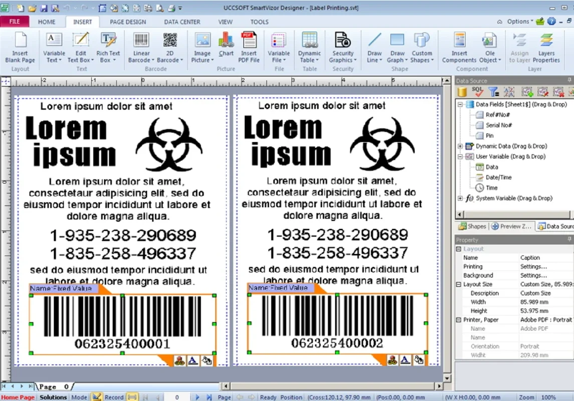 SmartVizor Barcode Label Printing Software for Windows