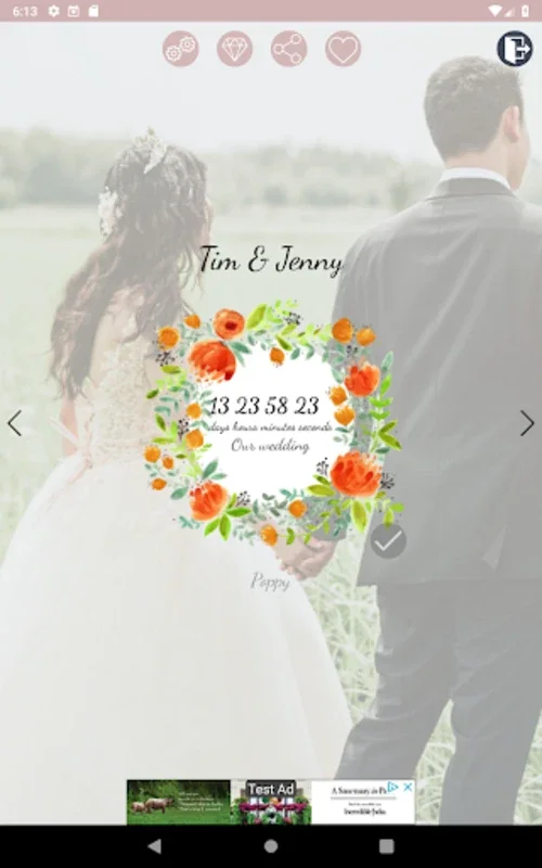 Wedding Countdown Boho Vintage for Android - Plan Your Dream Wedding