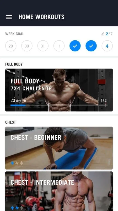 Home Workout: Android Fitness App for Bodyweight Exercises