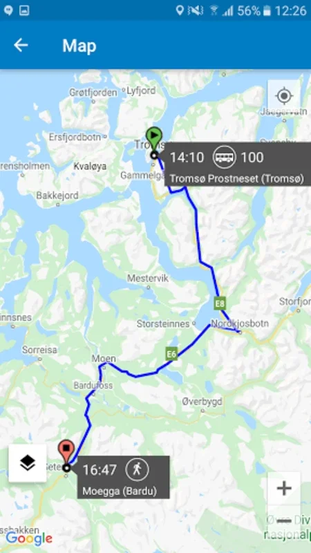 Troms Reise for Android: Your Public Transport Guide