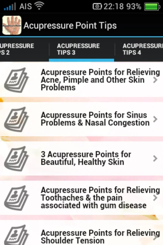 Acupressure Point Tips for Android: Holistic Health App