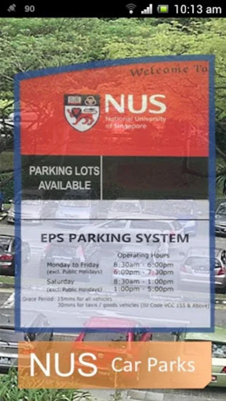 NUS Carparks for Android - Streamlined Parking on NUS Campus