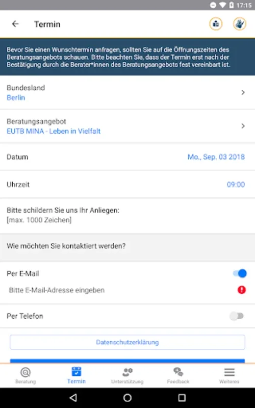 Teilhabeberatung for Android: Seamless Rehabilitation Guidance