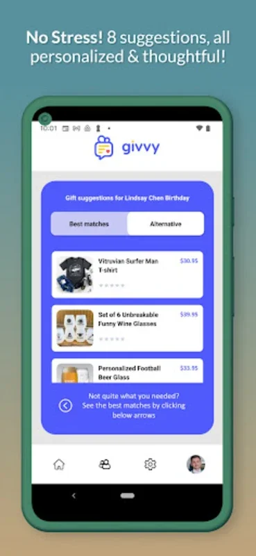 Givvy Gifting Assistant for Android - Personalized Gift Solutions