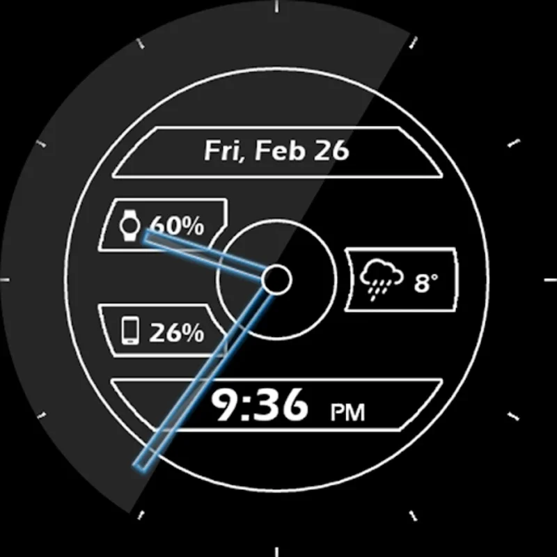 Metal Glow HD Watch Face for Android: Customizable & Feature-Rich