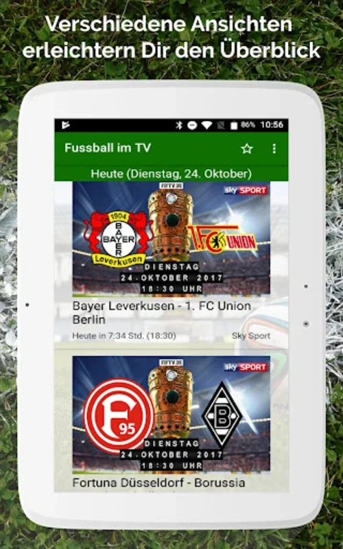 Fußball im FreeTV for Android: Comprehensive Live Football Schedule