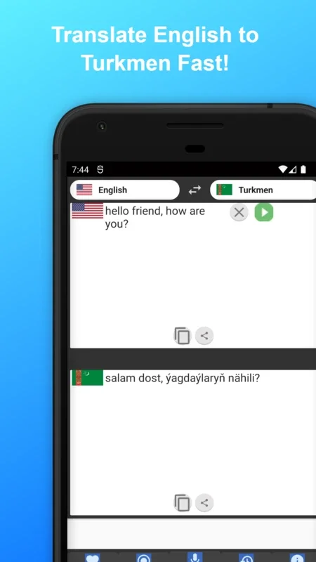 English to Turkmen Translator for Android - Seamless Language Conversion