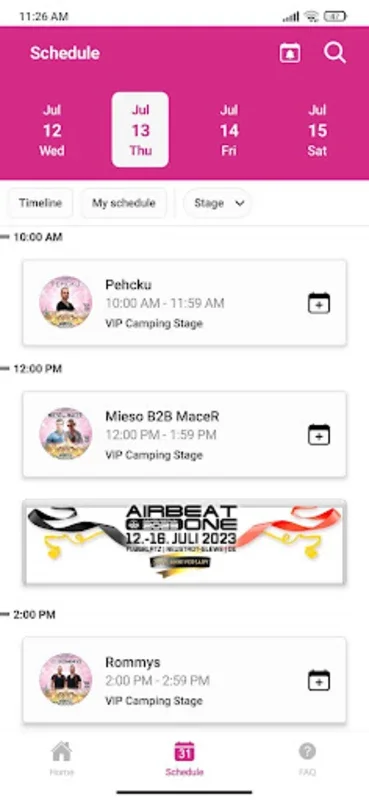 AirBeat One for Android - Stay Updated at Festivals