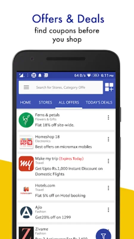 SmartShoppr: Android Shopping App with 500+ Indian Stores