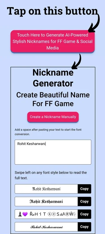 Nickname Generator - Stylish FF Name for Android