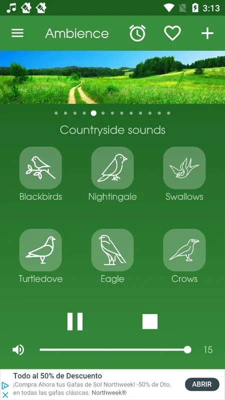 Ambience Nature sounds for Android - Explore 13 Sound Categories