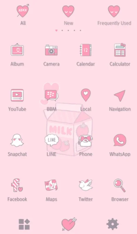 Cute Wallpaper Hearty Milk Theme for Android - Customize Your Phone