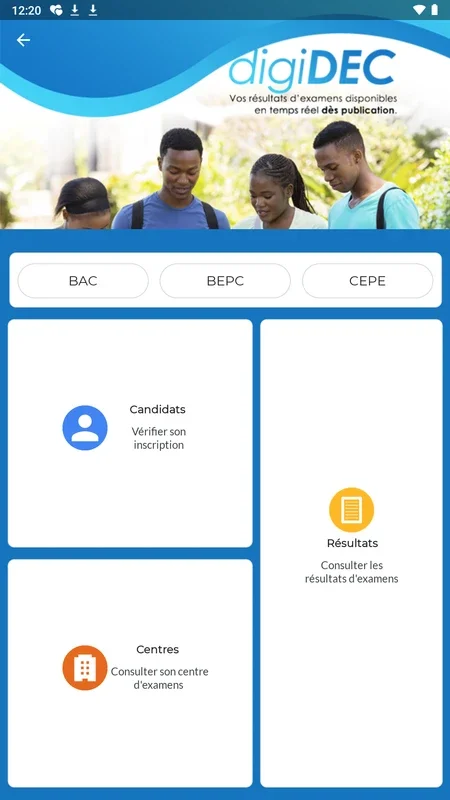 digiDEC for Android - Access Exam Results in Congo