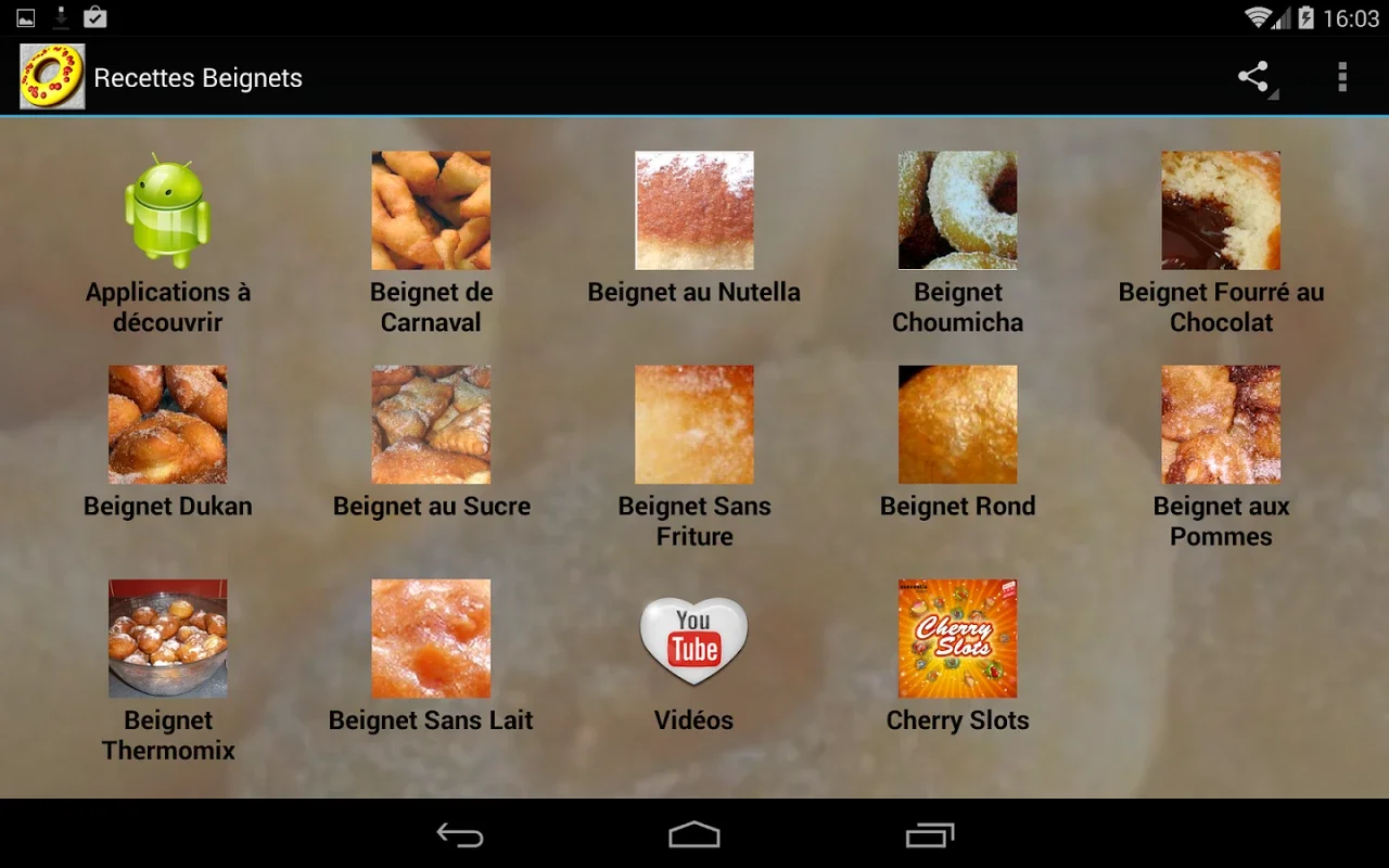 Recettes de Beignets for Android - French Donut Recipes App