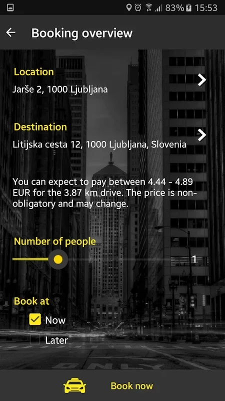 TaxiMetro Ljubljana for Android - Effortless Taxi Booking