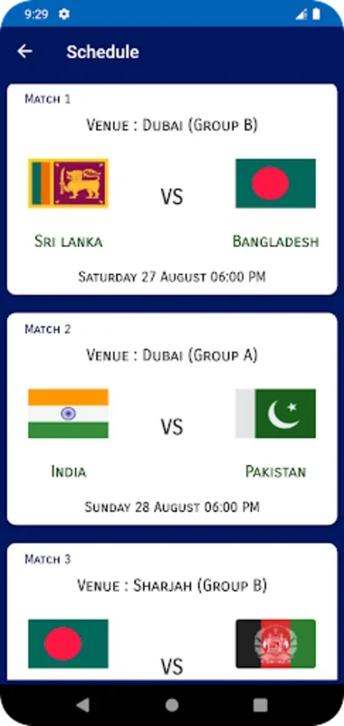 Asia Cup 2022 Prediction :Live for Android - Live Scores & Insights