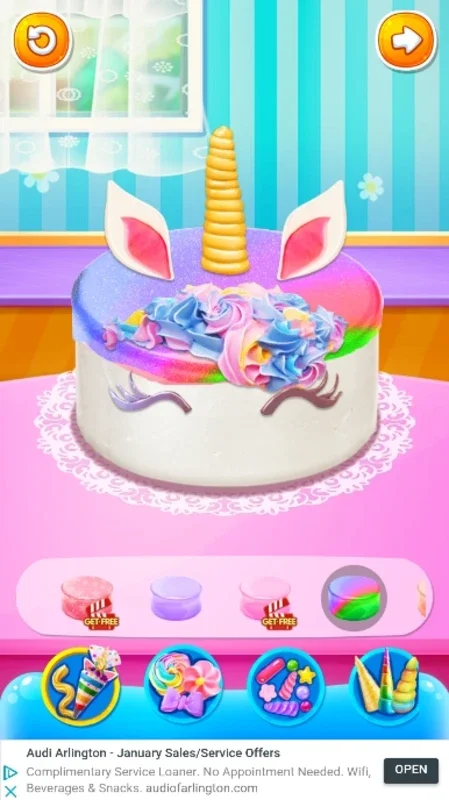 Unicorn Food - Bake a Magical Rainbow Cake on Android