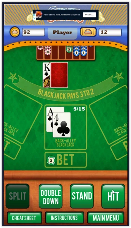 Casino Video Poker Blackjack for Android - No Downloading Required