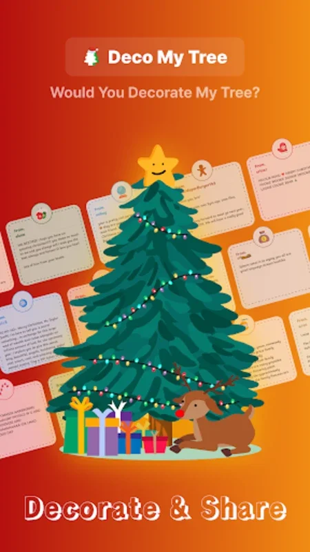 Deco My Tree : X-mas Messages for Android - Festive Virtual Tree Decorating