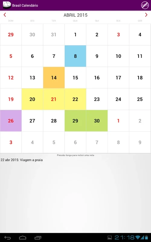 Brasil Calendário for Android: Comprehensive Holiday Calendar