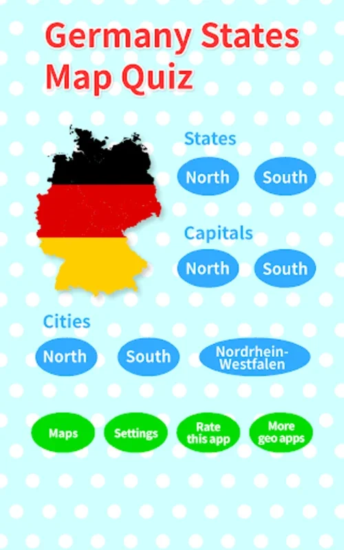 Germany States Map Quiz for Android - Immerse in German Geography