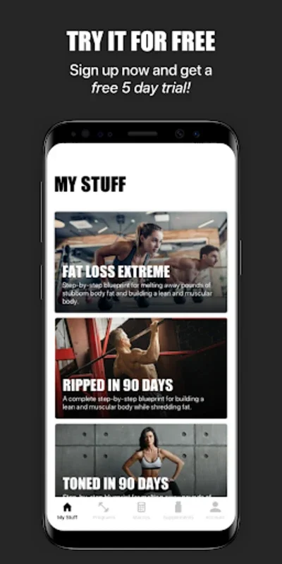 V Shred: Diet & Fitness for Android - No Downloading Required