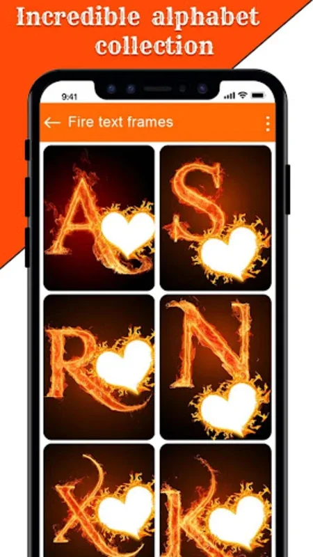 Fire Text Photo Frame for Android - Transform Photos with Fire Effects