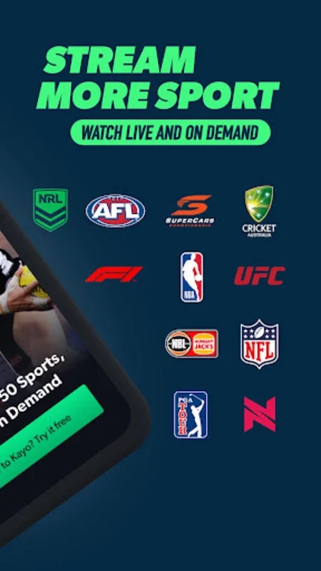 Kayo Sports for Android - Stream Diverse Sports