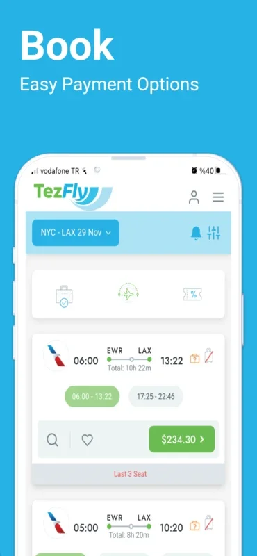 Tezfly for Android: Find Cheap Flight Tickets