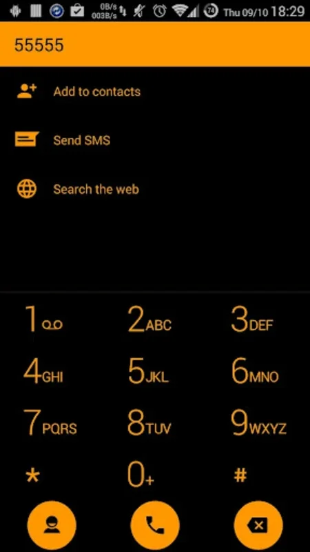 ExDialer Flat BlackOrange Theme for Android - Sleek Interface